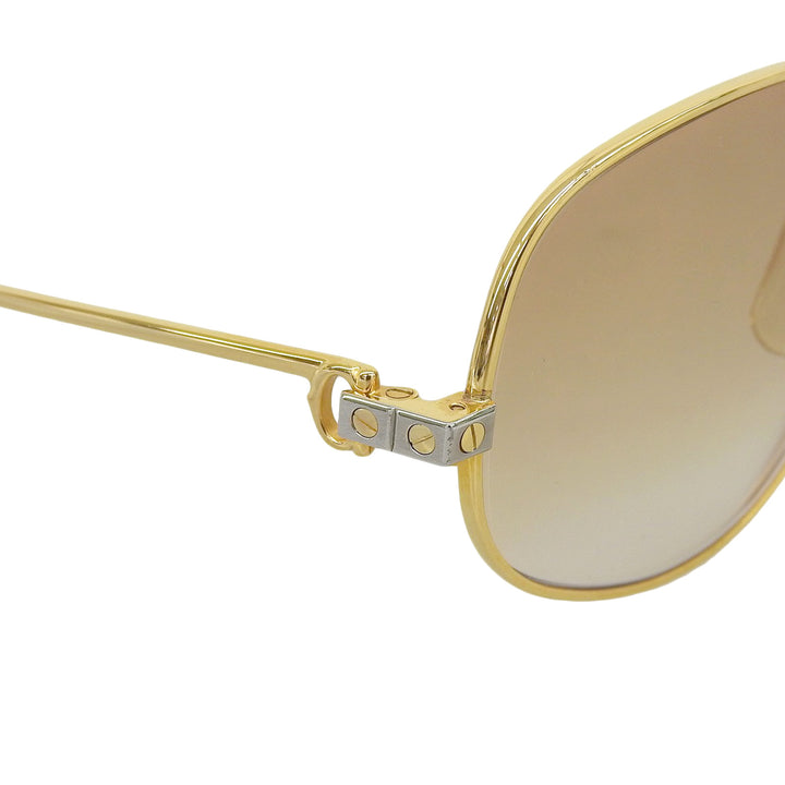 Great Cartier sunglasses Santos de Cartier Two-Bridge gold mens