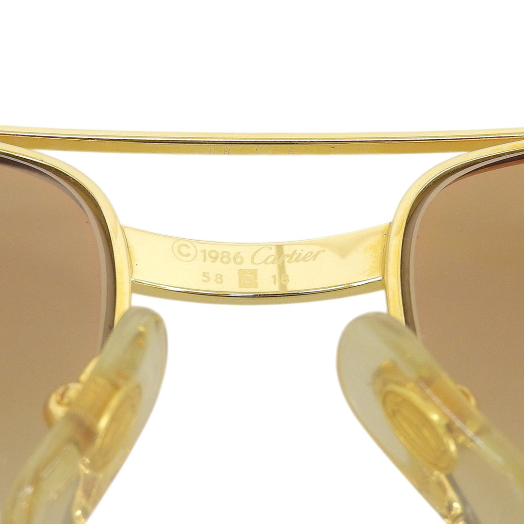 Great Cartier sunglasses Santos de Cartier Two-Bridge gold mens