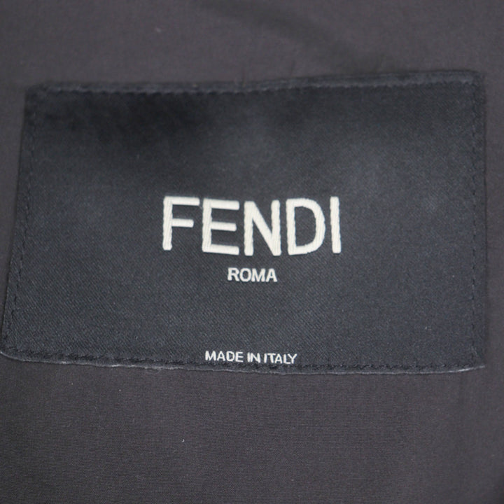 Excellent FENDI Down jacket Dark brown polyester mens 50 FAA911