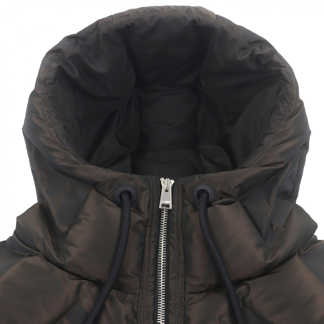 Excellent FENDI Down jacket Dark brown polyester mens 50 FAA911