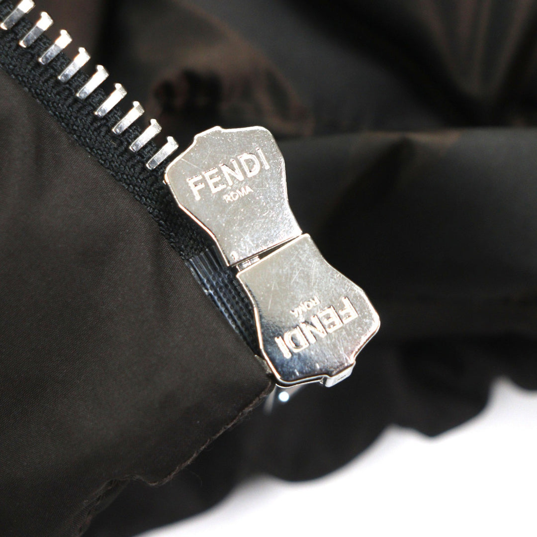 Excellent FENDI Down jacket Dark brown polyester mens 50 FAA911