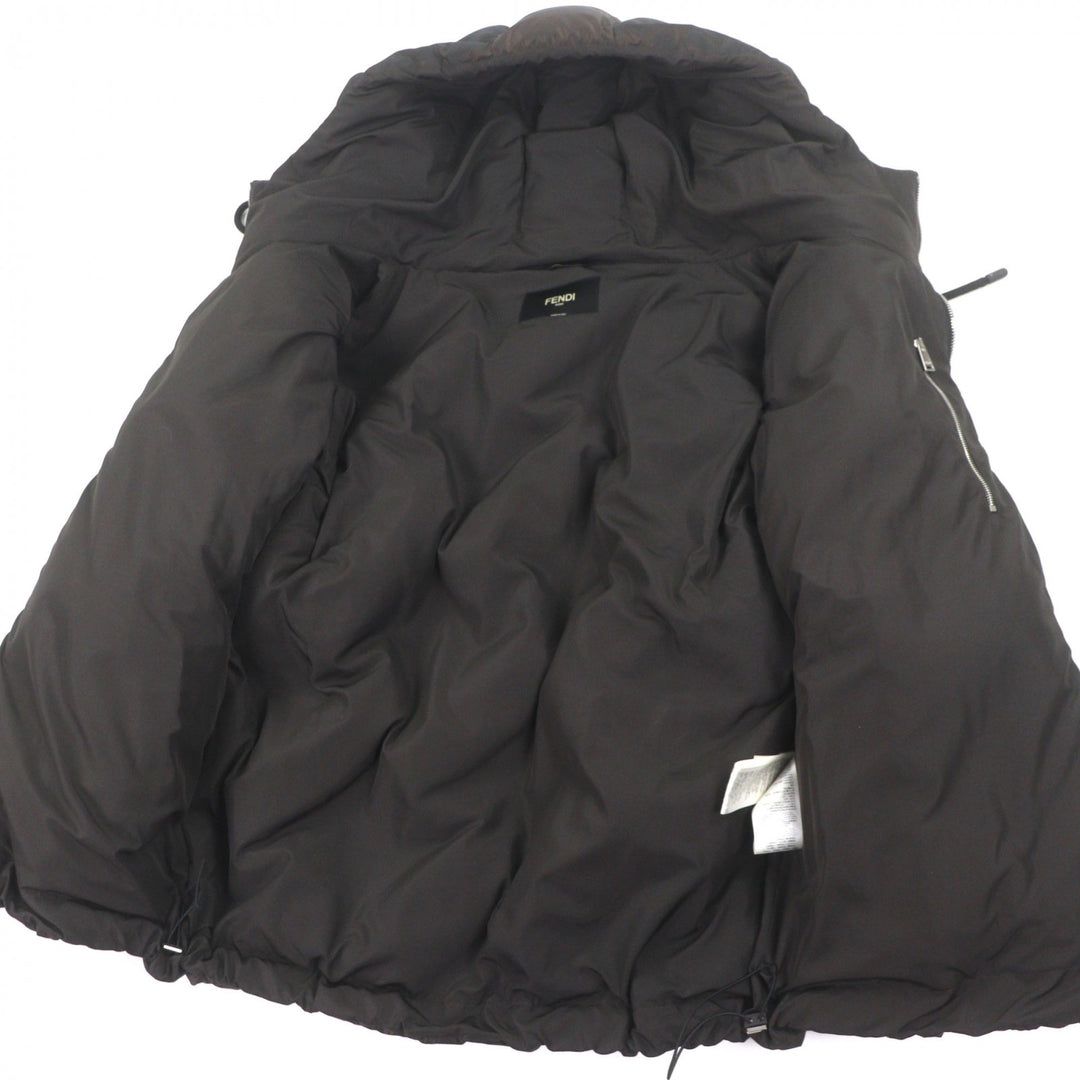 Excellent FENDI Down jacket Dark brown polyester mens 50 FAA911