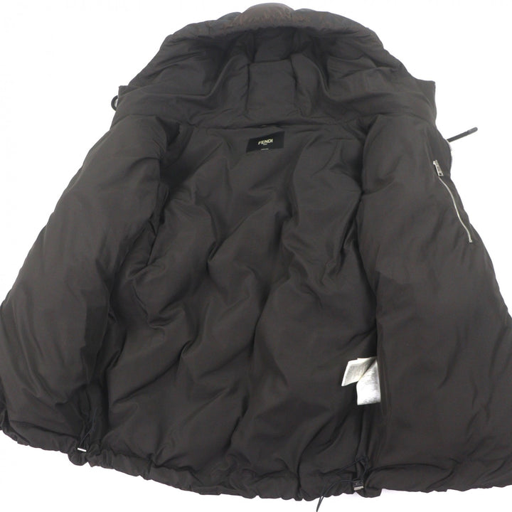 Excellent FENDI Down jacket Dark brown polyester mens 50 FAA911