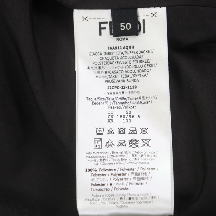 Excellent FENDI Down jacket Dark brown polyester mens 50 FAA911