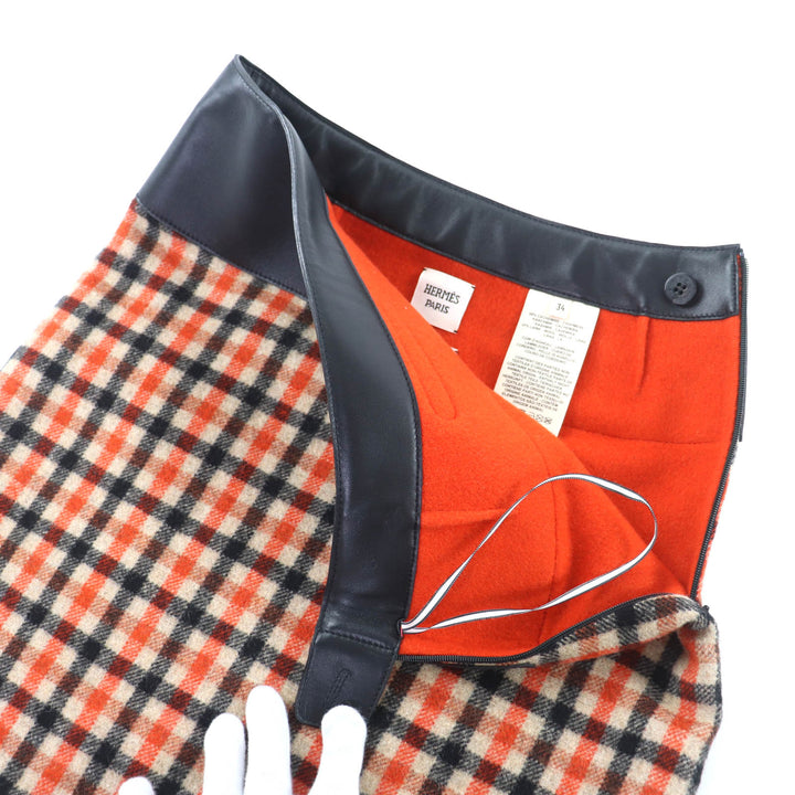 Excellent HERMES skirt Multi cashmere Women 34 3H0322DE