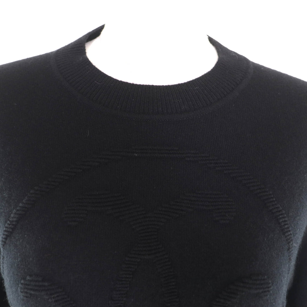 Pristine HERMES knit black cashmere Women 38 3H2653D1