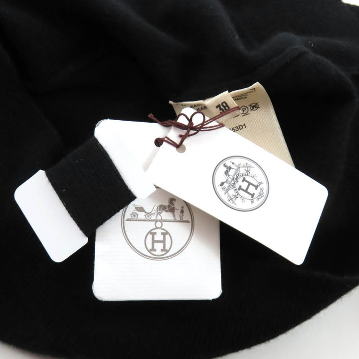 Pristine HERMES knit black cashmere Women 38 3H2653D1