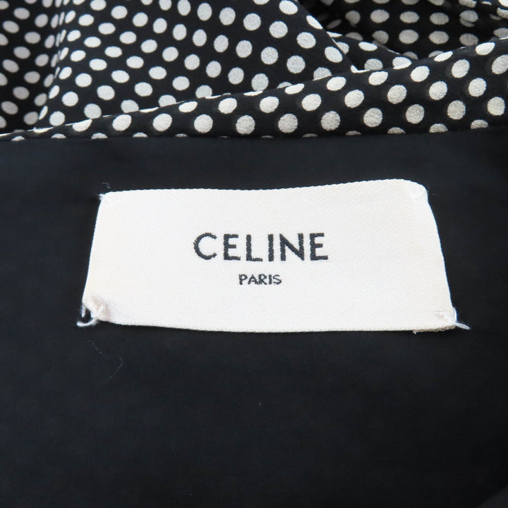 Excellent CELINE one piece black silk Women 38 2R353150E