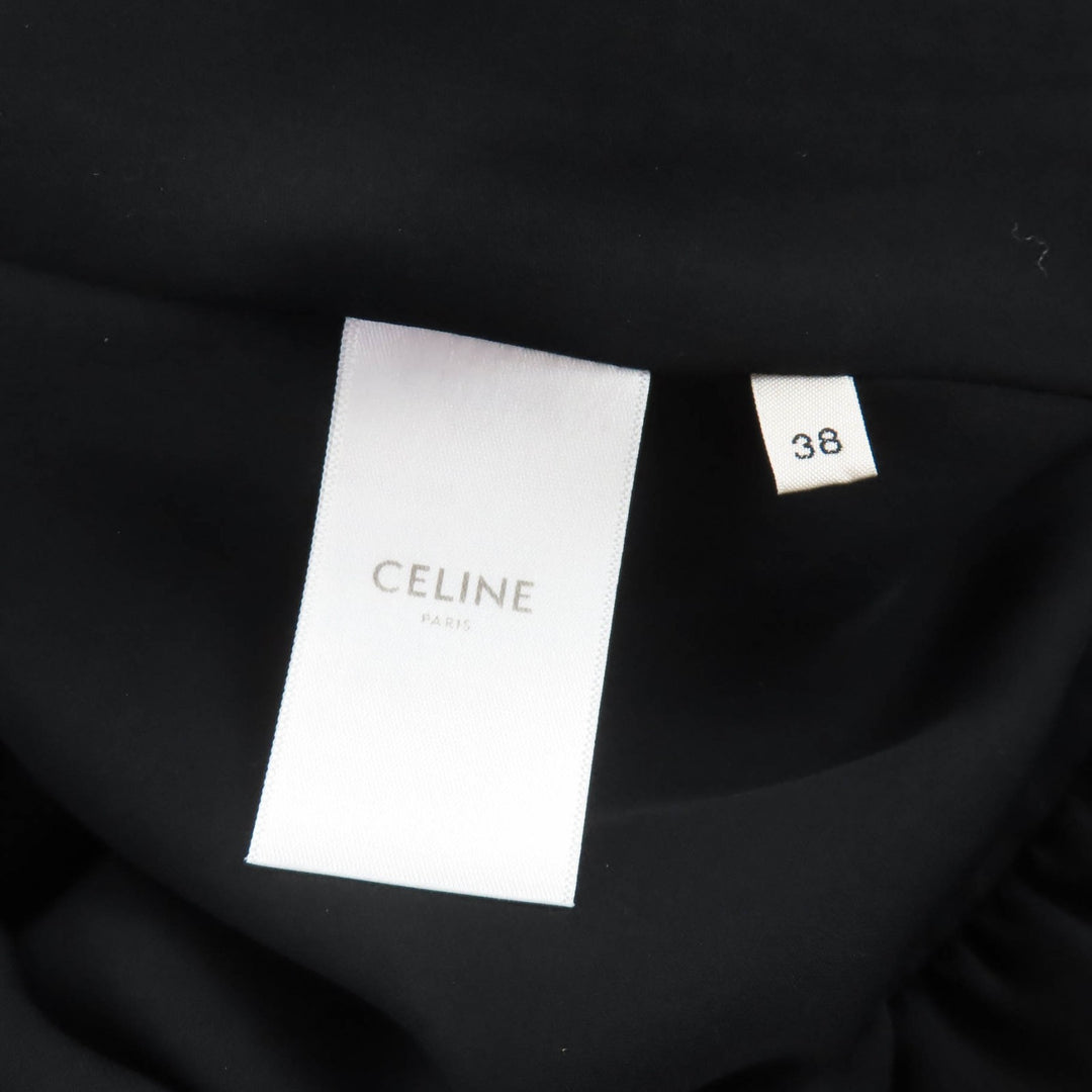 Excellent CELINE one piece black silk Women 38 2R353150E