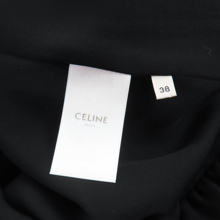 Excellent CELINE one piece black silk Women 38 2R353150E