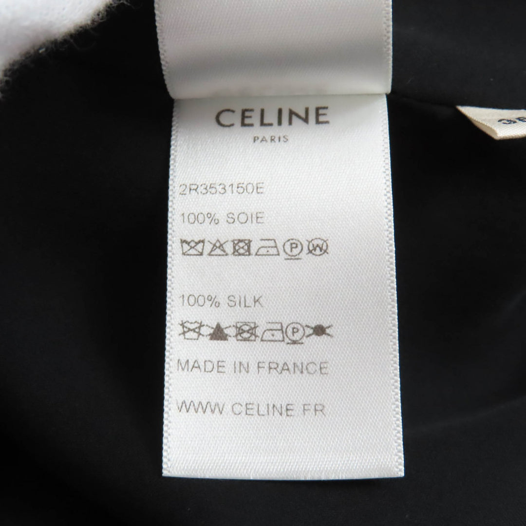 Excellent CELINE one piece black silk Women 38 2R353150E