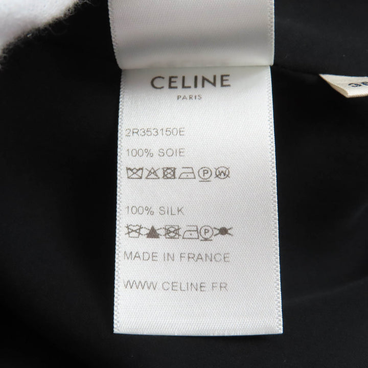 Excellent CELINE one piece black silk Women 38 2R353150E