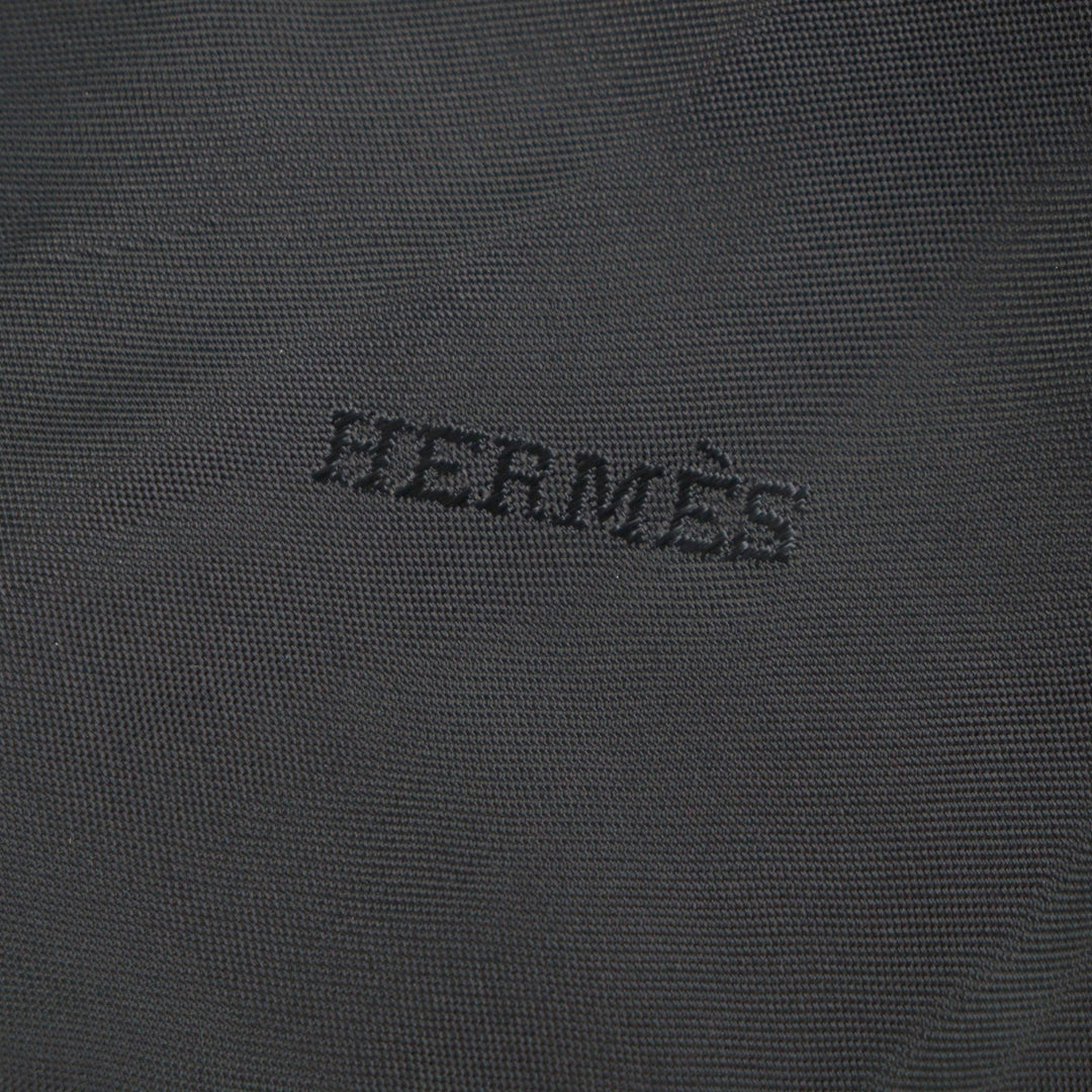 Excellent HERMES Chester coat Houndstooth Thick Tweed Single Brown wool mens 50