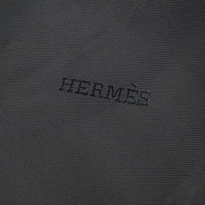Excellent HERMES Chester coat Houndstooth Thick Tweed Single Brown wool mens 50