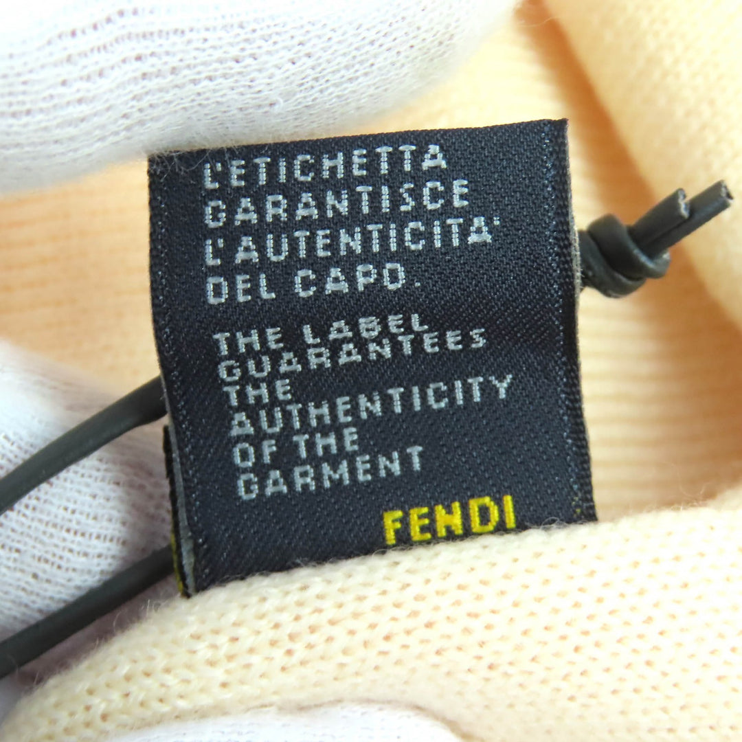 Pristine FENDI Knit cap Zucca Pattern Knit Hat pink wool Women FXL513