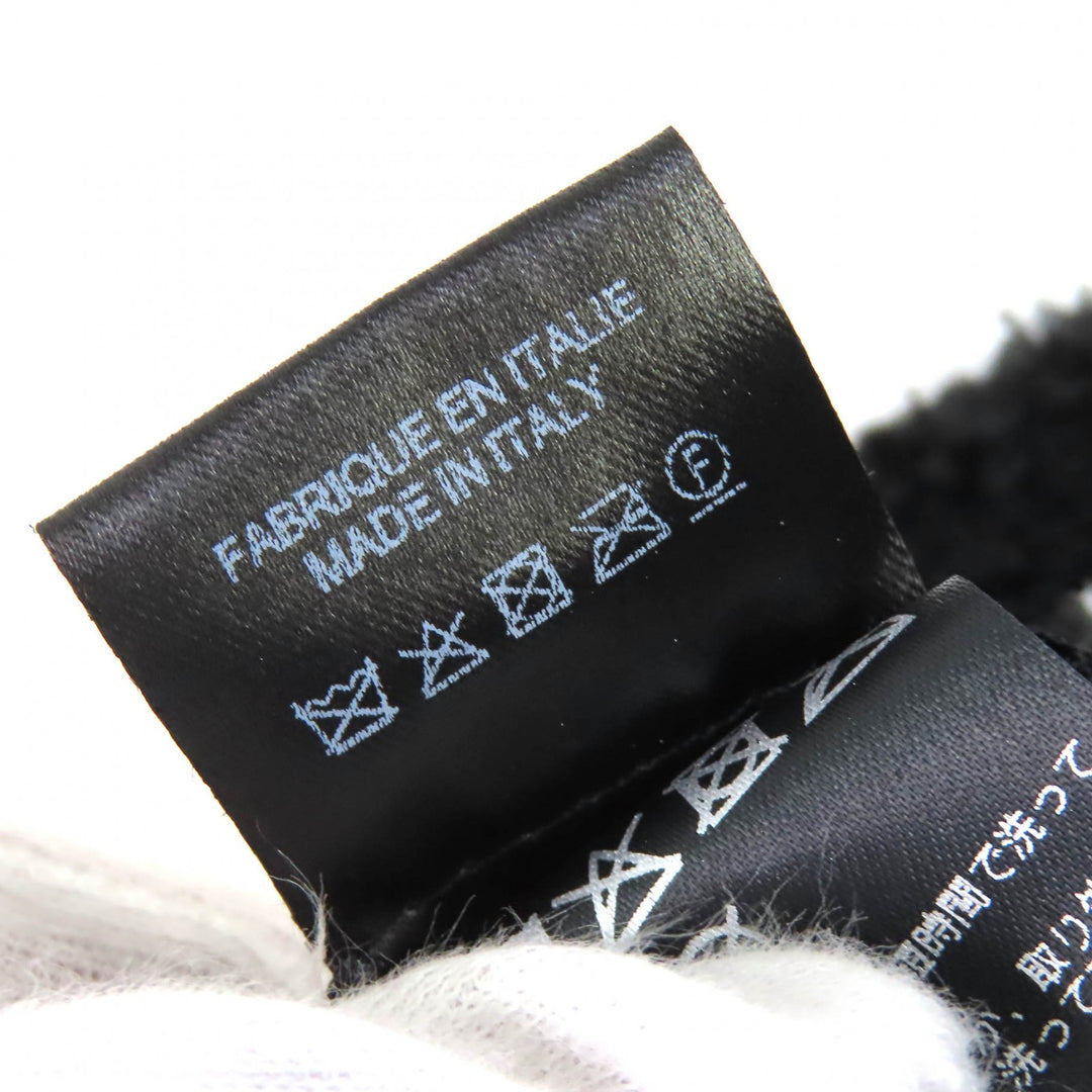 Excellent CHANEL COCOMarkMetal all-over print pile bucket hat black M 21B AA7847