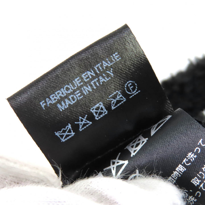 Excellent CHANEL COCOMarkMetal all-over print pile bucket hat black M 21B AA7847