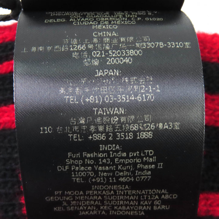Pristine FENDI Scarf FF Logo Zucca Pattern Red wool Women FXS346