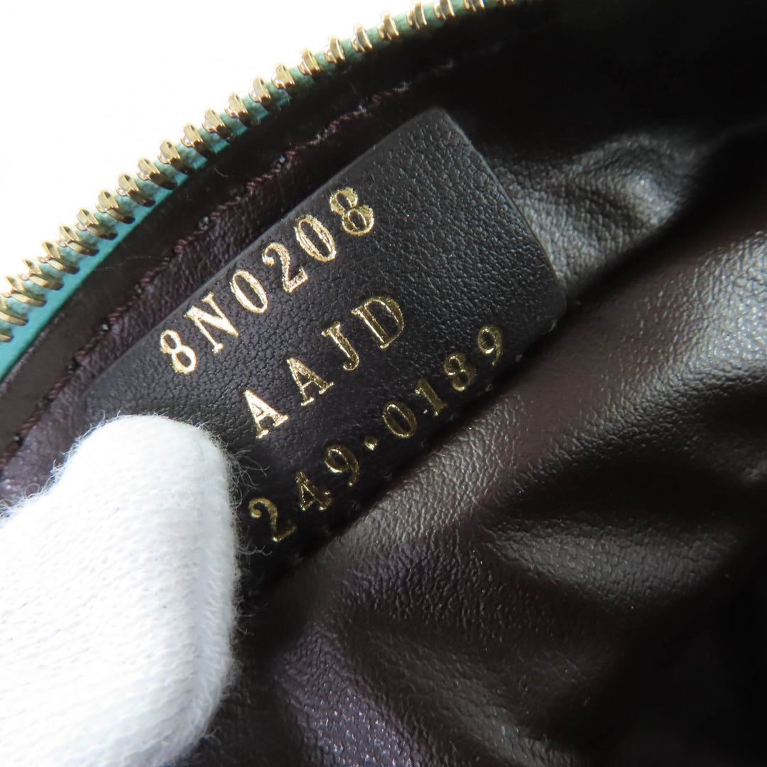 Pristine FENDI Bucket Pouch Small, FF Motif Embossed, Nappa Leather blue 8N208