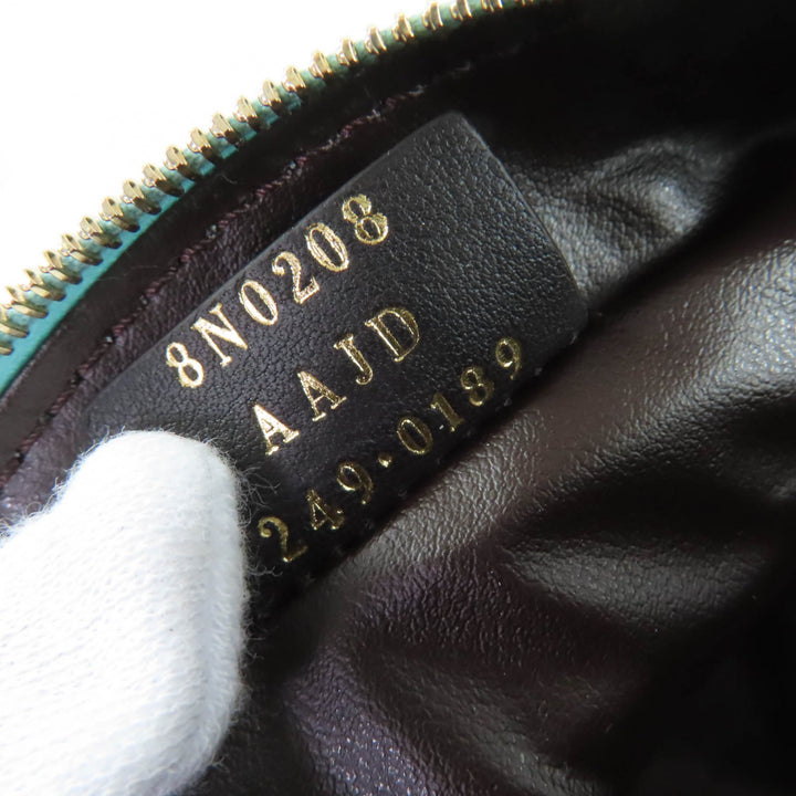 Pristine FENDI Bucket Pouch Small, FF Motif Embossed, Nappa Leather blue 8N208