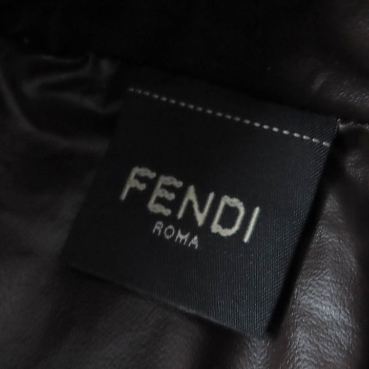 Pristine FENDI Bucket Pouch Small, FF Motif Embossed, Nappa Leather blue 8N208