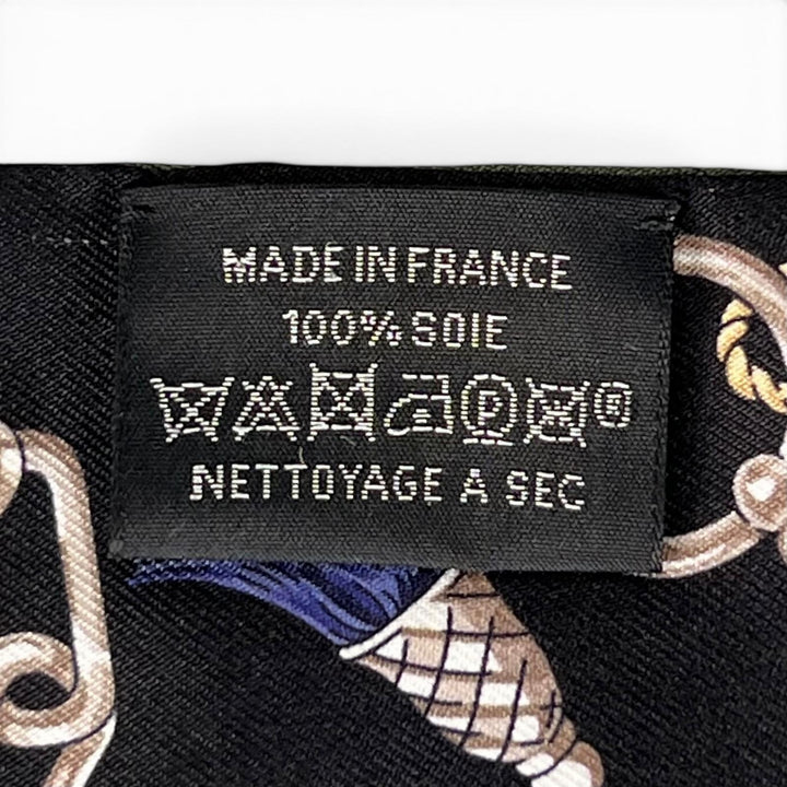 Excellent HERMES scarf Twilly C'est la Fête khaki silk Women