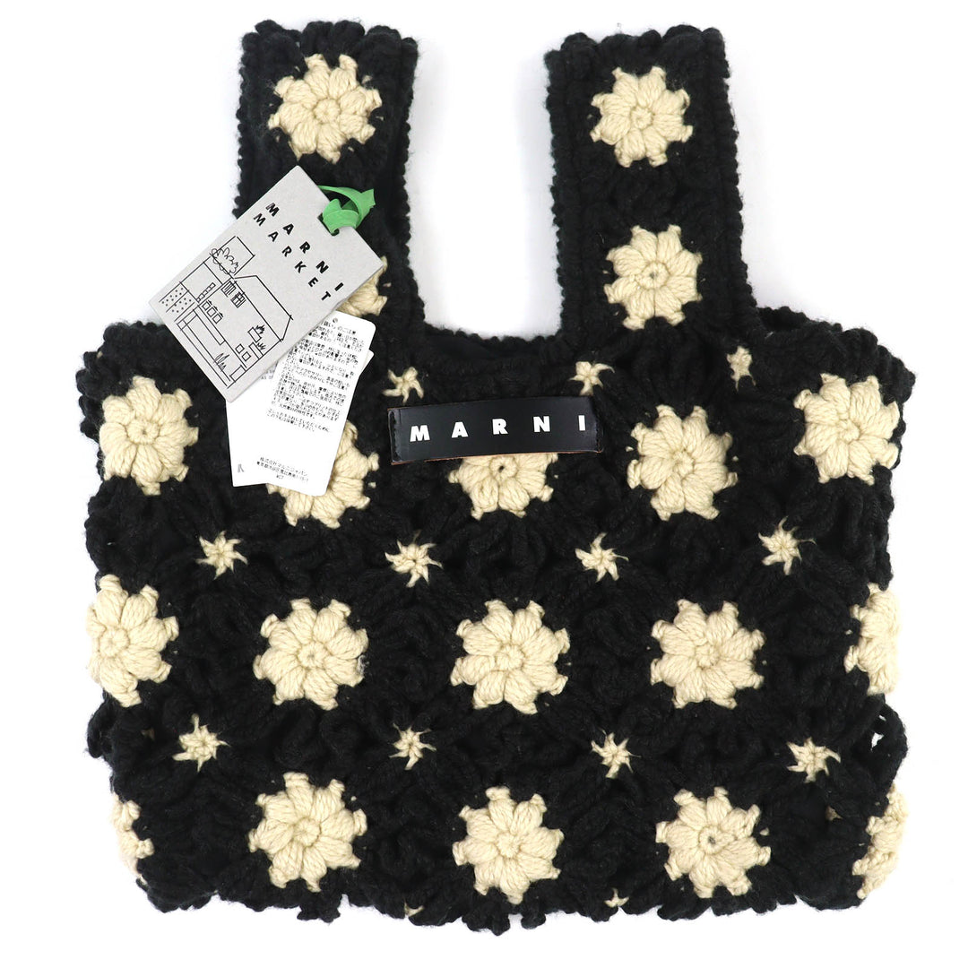 Pristine MARNI MARNI MARKET Crochet Mini Fish Bag Twinhandle knit bag SHMH0147M1