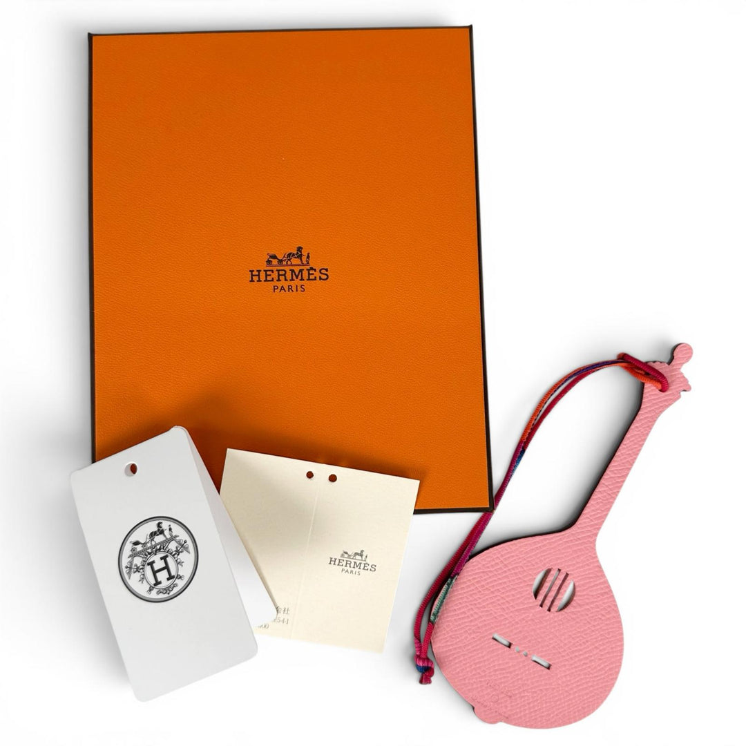 Pristine HERMES charm Petit Assi guitar pink leather Women