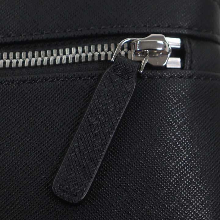 Pristine EMPORIO ARMANI Shoulder Bag Eagle logo black leather mens