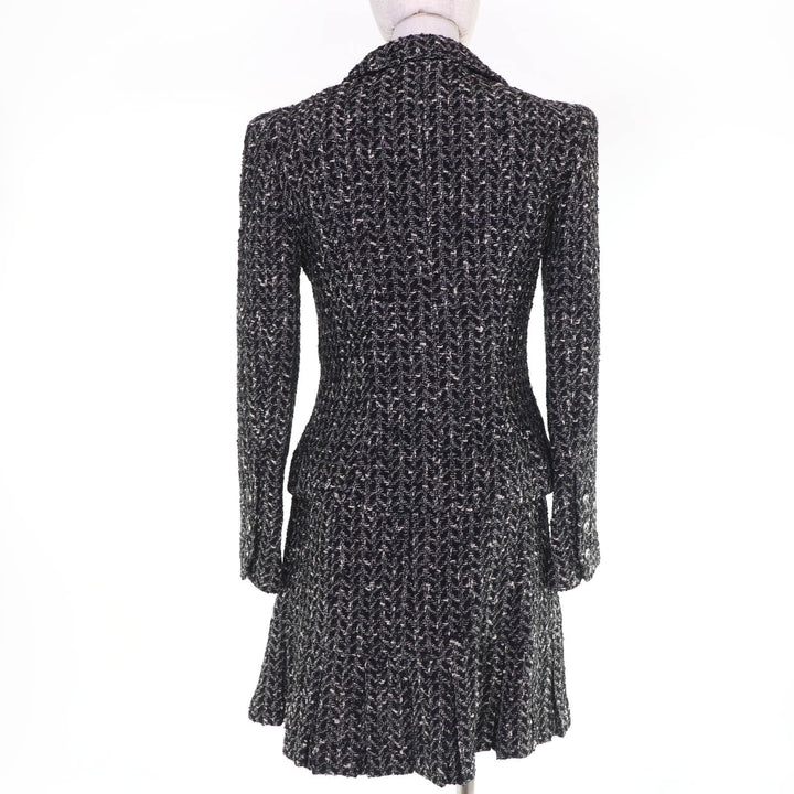 Excellent CHANEL two-piece set COCO Button Tweed Jacket Skirt 38 97A P09701