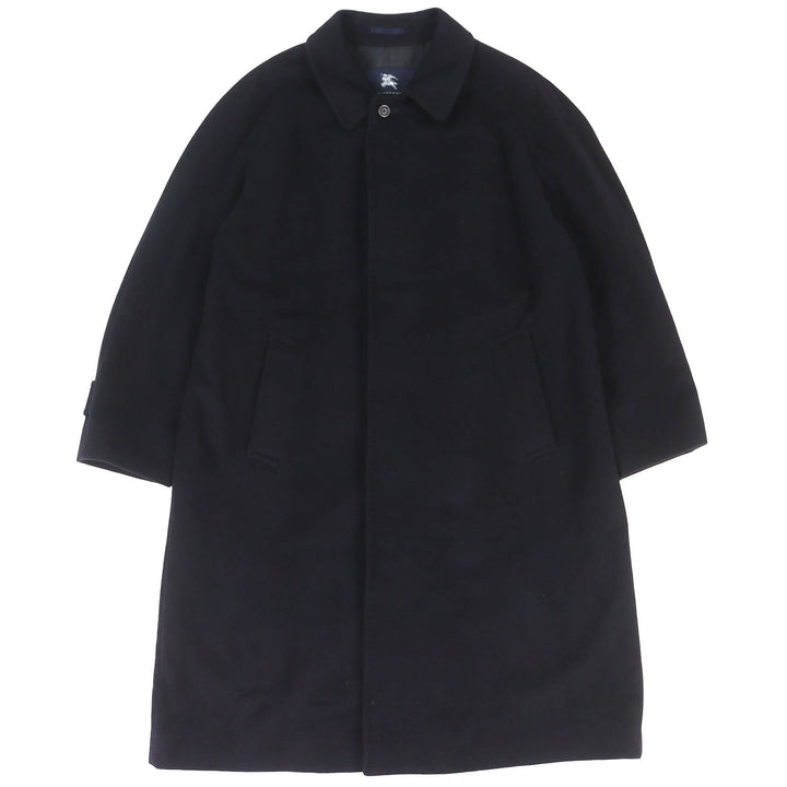 Great BURBERRY LONDON coat Lining check pattern logo button cashmere 96-180-7