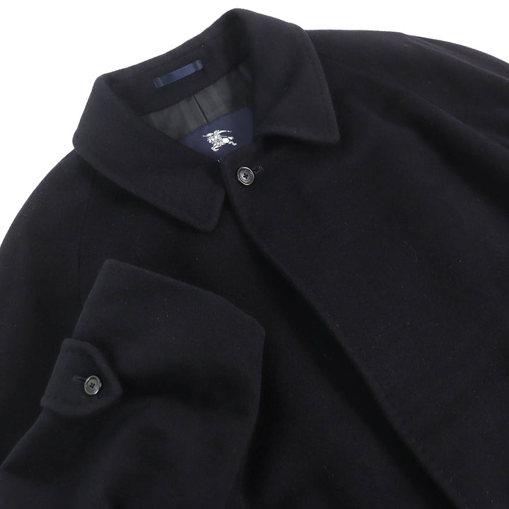 Great BURBERRY LONDON coat Lining check pattern logo button cashmere 96-180-7