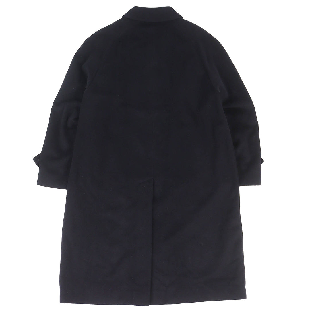 Great BURBERRY LONDON coat Lining check pattern logo button cashmere 96-180-7