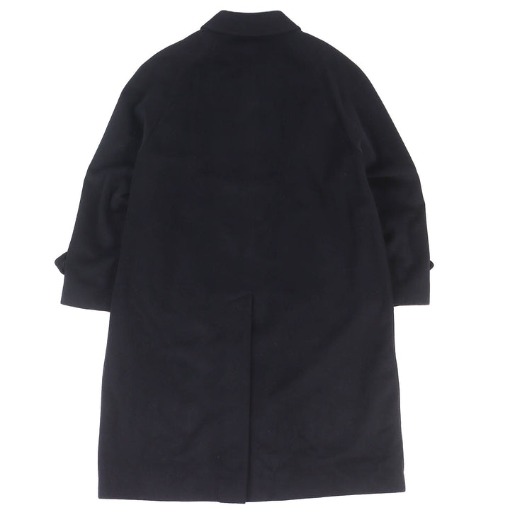Great BURBERRY LONDON coat Lining check pattern logo button cashmere 96-180-7