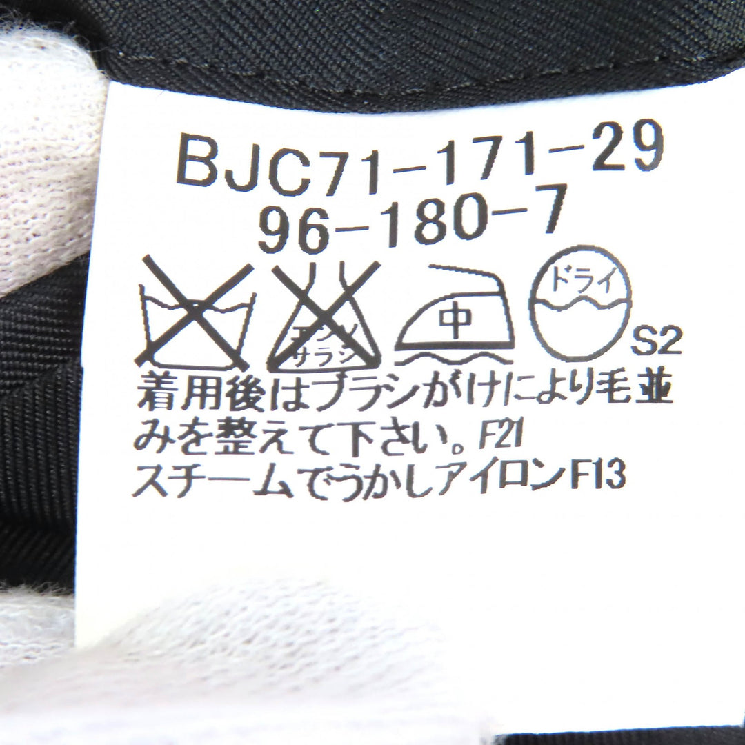 Great BURBERRY LONDON coat Lining check pattern logo button cashmere 96-180-7