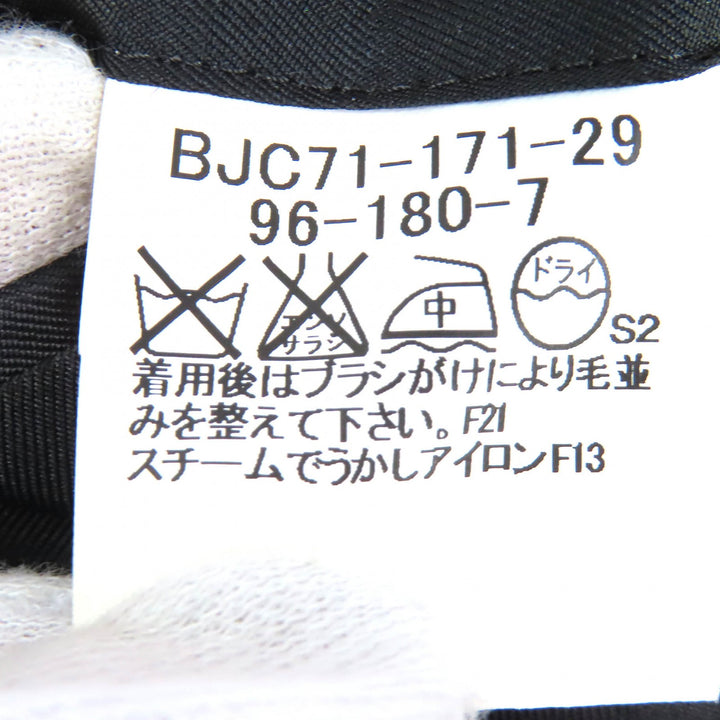 Great BURBERRY LONDON coat Lining check pattern logo button cashmere 96-180-7