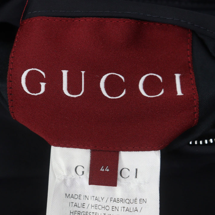 Great GUCCI mountain hoodie Navy Nylon mens 44 787200