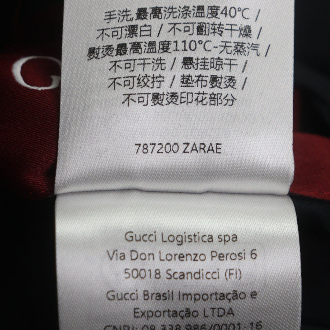 Great GUCCI mountain hoodie Navy Nylon mens 44 787200