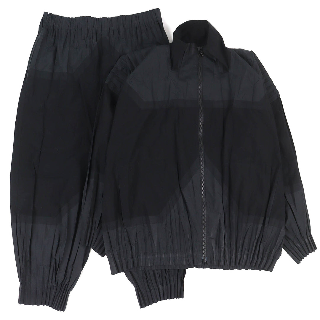 Excellent IM MEN two-piece set Issey Miyake black cotton 3 LA41FC151/LA41FF152