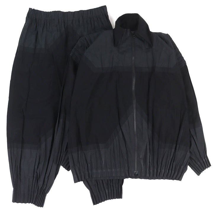 Excellent IM MEN two-piece set Issey Miyake black cotton 3 LA41FC151/LA41FF152
