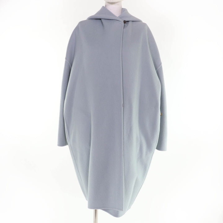 Pristine Herno coat Padded liner with hood blue wool Women 40 CA000535D