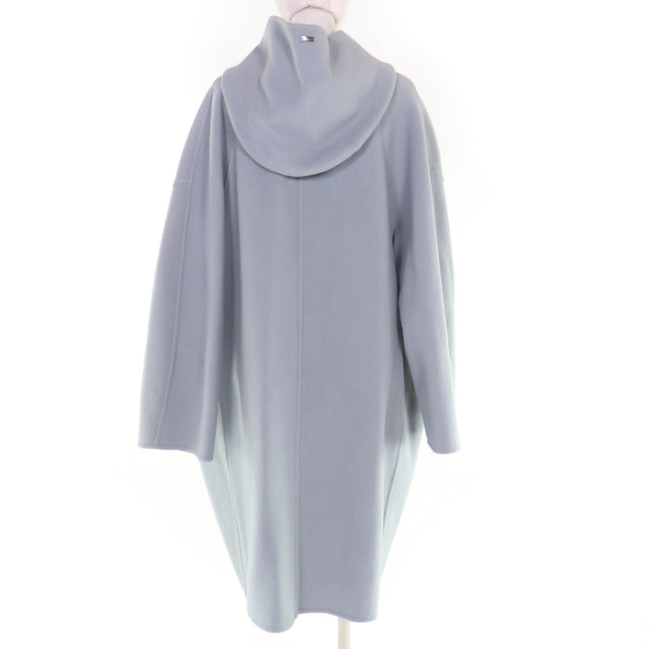 Pristine Herno coat Padded liner with hood blue wool Women 40 CA000535D