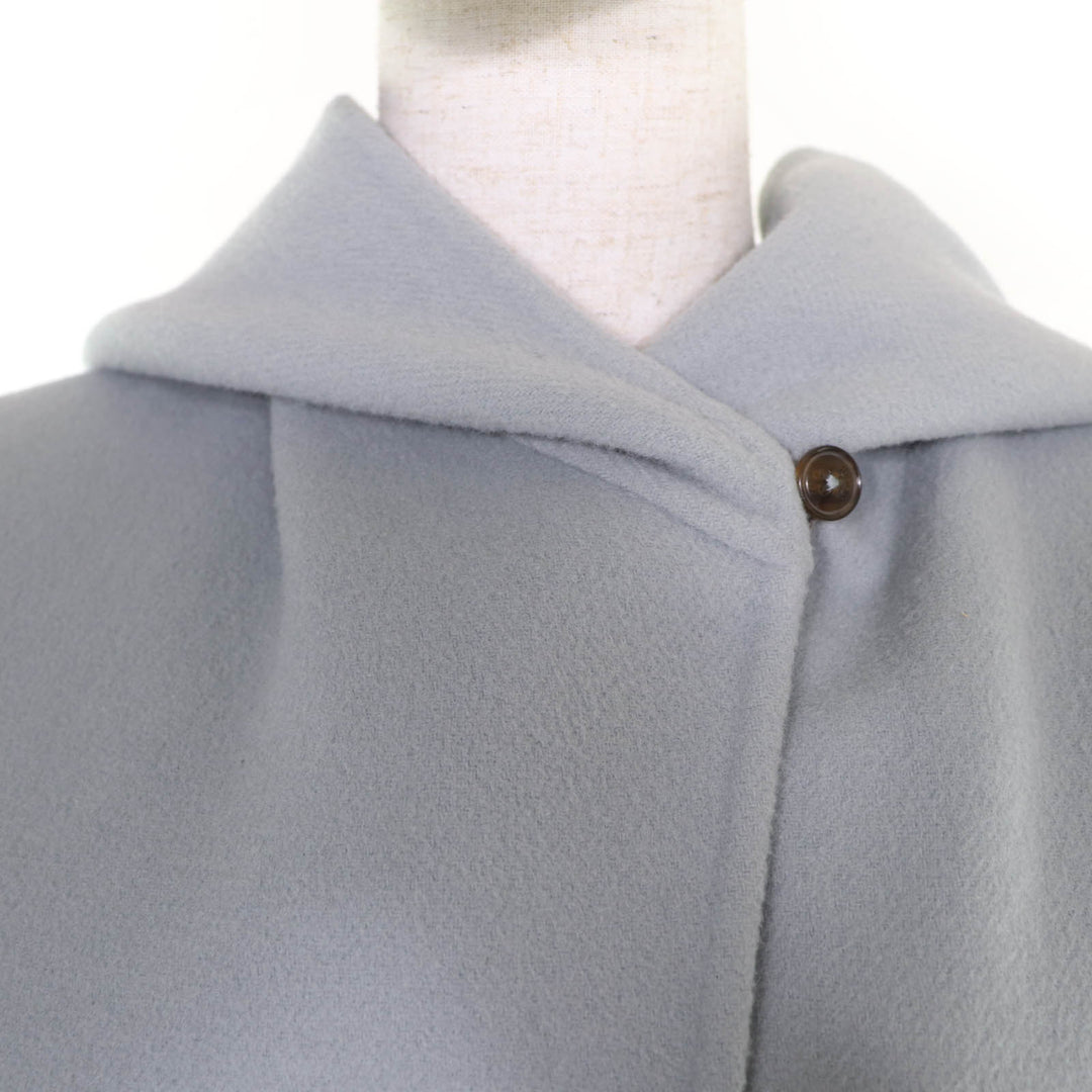 Pristine Herno coat Padded liner with hood blue wool Women 40 CA000535D