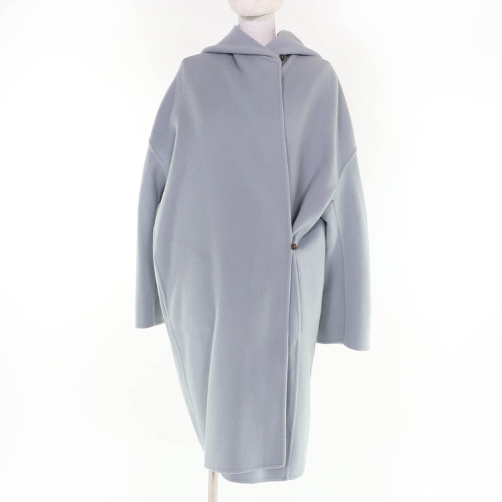 Pristine Herno coat Padded liner with hood blue wool Women 40 CA000535D