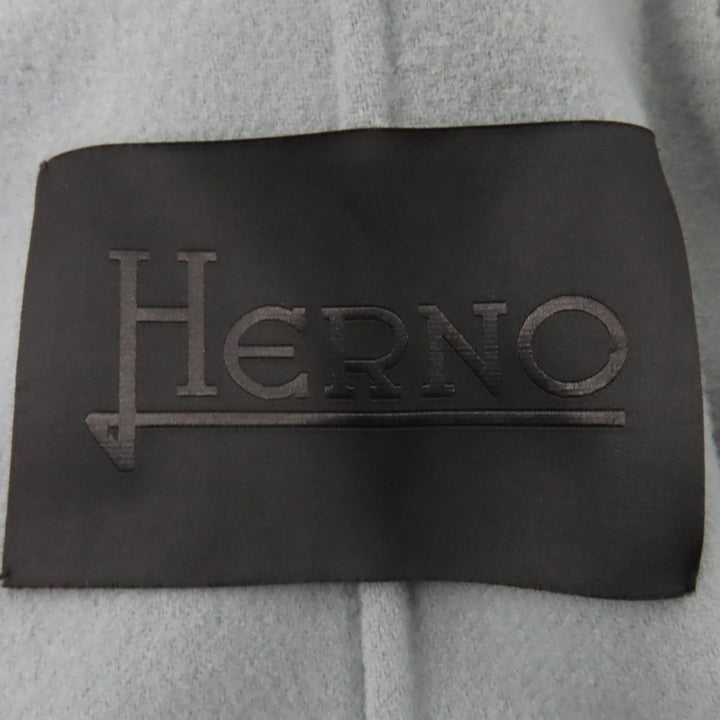 Pristine Herno coat Padded liner with hood blue wool Women 40 CA000535D