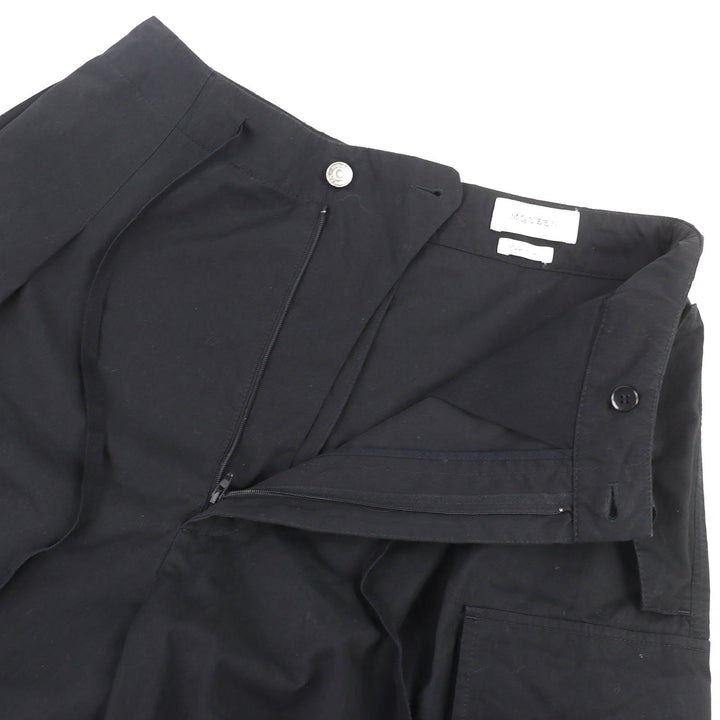 Great Alexander McQueen cargo pants Logo Leather Patch Wide Leg black 46 801284