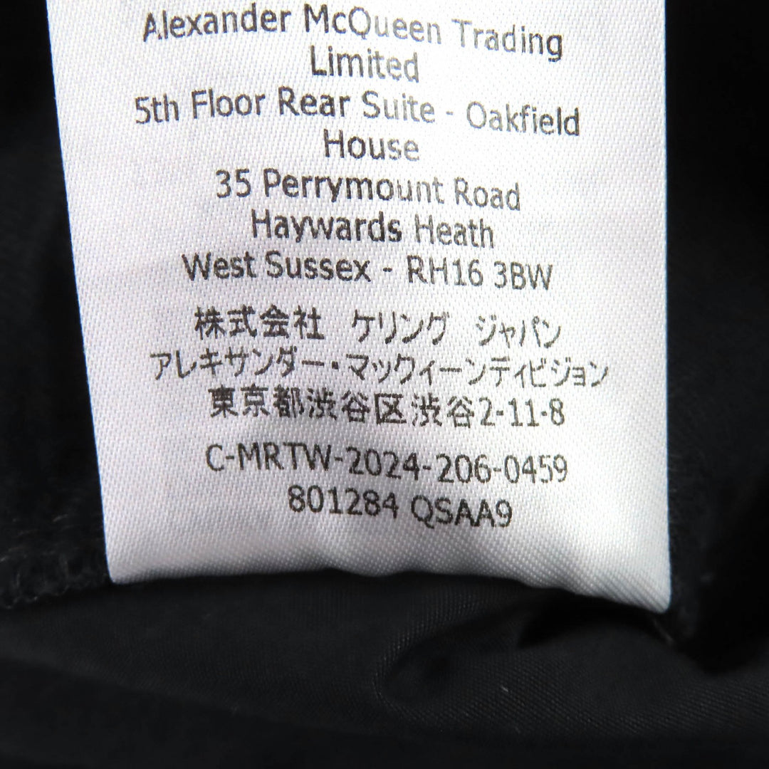 Great Alexander McQueen cargo pants Logo Leather Patch Wide Leg black 46 801284