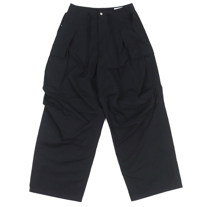 Great Alexander McQueen cargo pants Logo Leather Patch Wide Leg black 46 801284