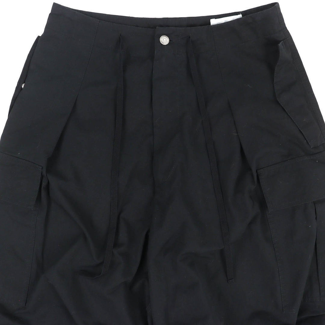 Great Alexander McQueen cargo pants Logo Leather Patch Wide Leg black 46 801284