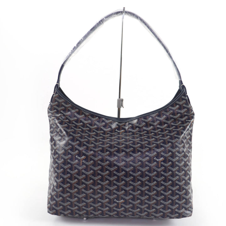 Pristine GOYARD Shoulder Bag Boheme Hobo Bag With porch Navy Gojardin Canvas